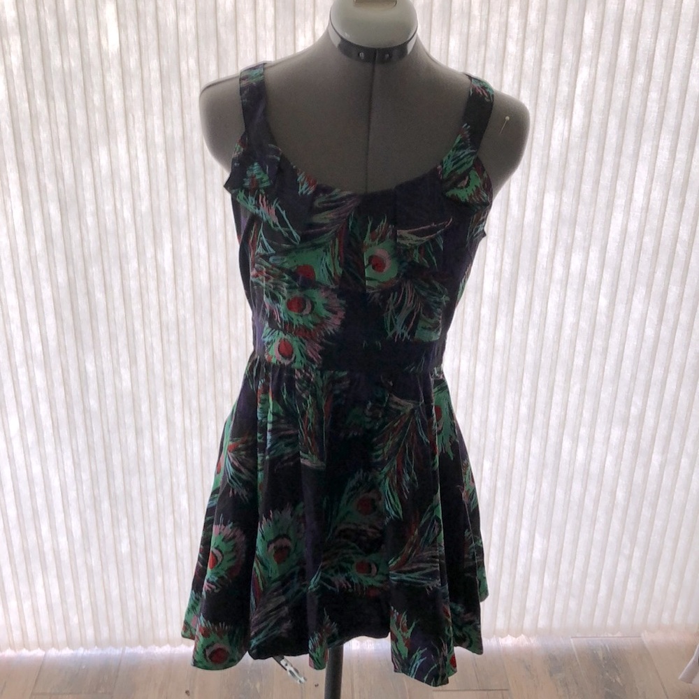 Colorful peacock dress